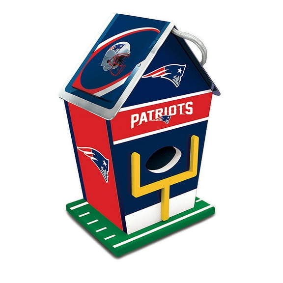 MasterPieces Officially Licensed NFL New England Patriots outdoor wood birdhouse!