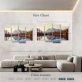 thumbnail image 4 of Elephant Stock - Picture Lake Reflection Wall Art - Horizontal Multi Panel - 4 Piece Living Room Wall Decor - Photography Nature Canvas Print - Brown and Blue Decor - 84" x 54", 4 of 8