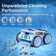 Seauto Robotic Pool Cleaner Cordless Pool Vacuum Wall-Climbing for Above and Inground up to 2150 sq.ft