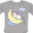 thumbnail image 4 of Inktastic Unicorn Moon Girls Long Sleeve Baby Bodysuit, 4 of 5
