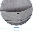 thumbnail image 4 of UPOUART Pram Organiser Bag Stroller Storage Bag Grey Linen 1Set, 4 of 8