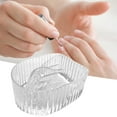 thumbnail image 4 of opvise Nail Soaking Bowl Transparent Textured Clean Fingertip Acrylic Soak Finger Manicure Bowl Women Accessories, 4 of 7