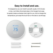 Google Nest Thermostat- Programmable Smart Thermostat for Home- Fog
