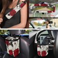 thumbnail image 3 of Uorisanigo Red Rose 15 Pack Car Seat Covers Set for Men Women, Seat Belt Strap Pads Steering Wheel Cover Drink Coasters Car Trash Bag Hanging Air Vent Pouch Mirror Cover Key Chain Accessories, 3 of 7
