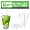 thumbnail image 5 of Large Clear Plastic Disposable Cups with Lids & Straws 500 count - 32 oz (ounces) Clear PET Cup for Cold Smoothie, Iced Coffee, Boba, Bubble Tea, Protein Shakes, Cold Drinks, 5 of 7