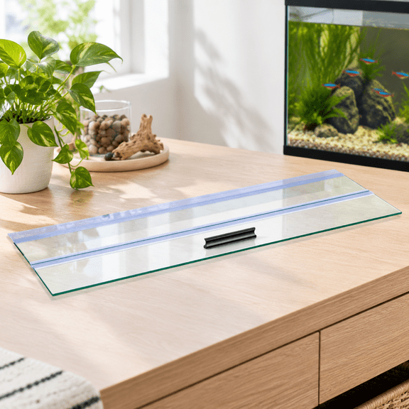 Tempered Glass Aquarium Hood, 29.21 x 11.69 x 0.16in, Fits 20Long/29 Gallon Fish Tanks