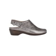 thumbnail image 3 of EASY SPIRIT Womens Gray Perforated Slingback Breathable Arch Support Cushioned Dawn Round Toe Wedge Leather Clogs Shoes 9.5 WW, 3 of 4