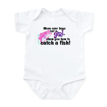 

CafePress - Move Over Boys Fish Infant Bodysuit - Baby Light Bodysuit Size Newborn - 24 Months
