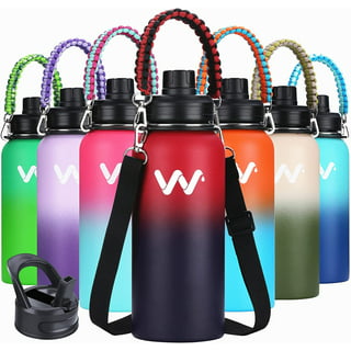 6 Pack Sublimation Water Bottle Blanks, 24oz Personalized Water Bottles  Bulk with Clear Straw & Handle, Stainless Steel, Leak Proof for Sports  Travel