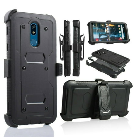 For LG Stylo 5 (2019) Case, with Built-in [Screen Protector] Heavy Duty Full-Body Rugged Holster Armor Case [Belt Swivel (Best Equalizer For Android 2019)
