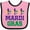 Pink and Black, variant on Inktastic Mardi Gras Fleur De Lis Trio Boys or Girls Baby Bib