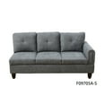 thumbnail image 4 of Hommoo L Shaped Couch Set Sectional Sofa Set, Flannel Living Room Furniture Sets, 4-Seat Couches and Sofa Set for Home, Apartment, Dorm, Dark Gray(No Ottoman), 4 of 8