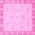 thumbnail image 1 of Ahgly Company Indoor Square Abstract Pink Modern Area Rugs, 5' Square, 1 of 4