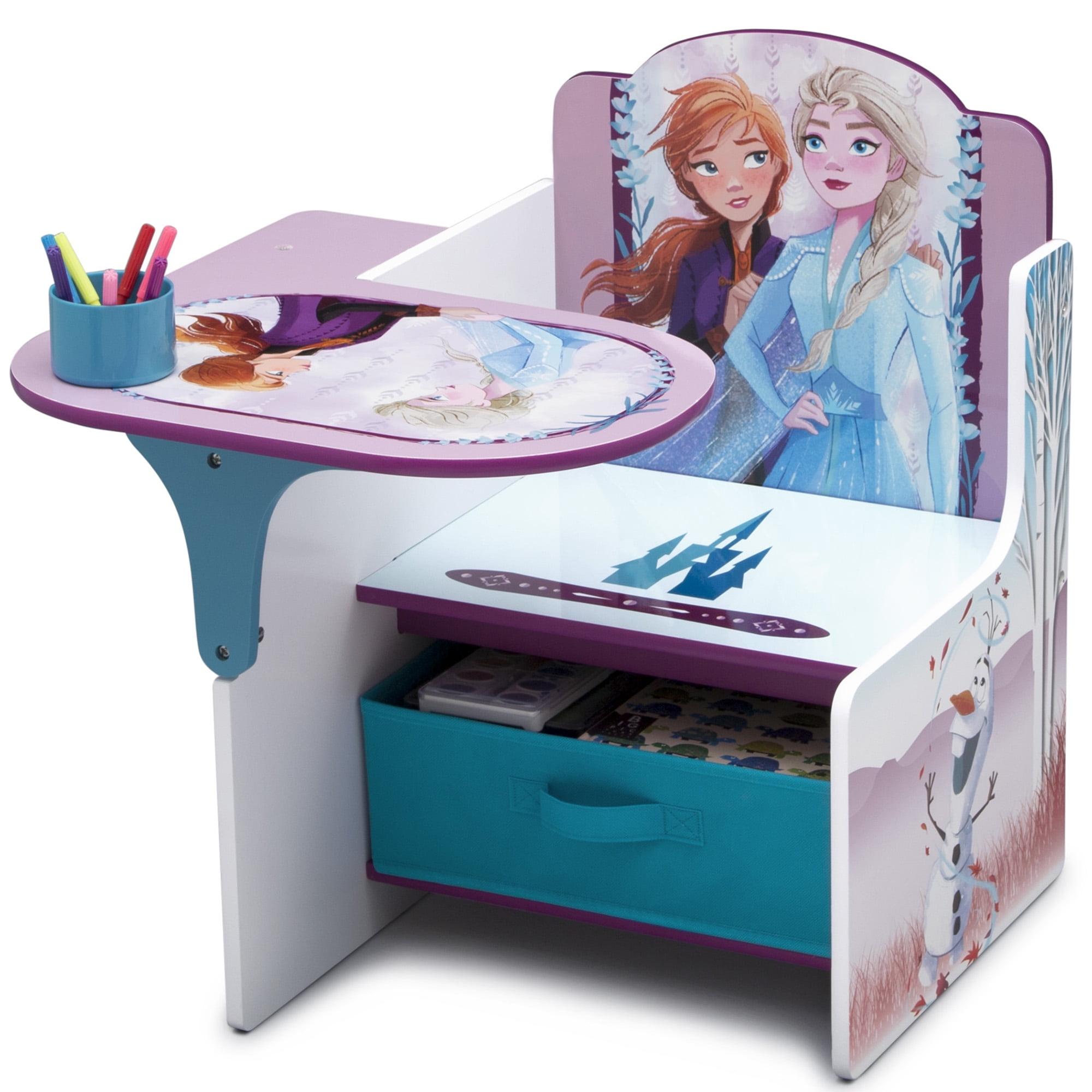 Space Kids School Table Desk And Chair with Storage Bin Box Set For Boys Girls 