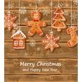thumbnail image 3 of Gingerbread Man Duvet Cover Set, Funny Watercolor Cookies on Wooden Boards Delicious Xmas Pastry, Decorative 2 Piece Bedding Set with 1 Pillow Shams, Twin Size, Brown Orange White, by Ambesonne, 3 of 3