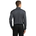 thumbnail image 2 of Port Authority Silk Touch Performance Long Sleeve Polo-3XL (Steel Grey), 2 of 6