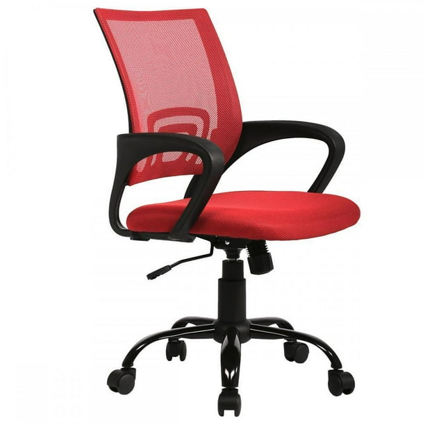 Red Ergonomic Mesh Computer Office Desk Midback Task Chair w/Metal Base