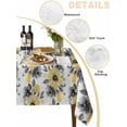 thumbnail image 2 of Yellow Floral Table Cloth, Waterproof Tablecloth for Rectangle Tables, Abstract Watercolor Flower Leaf Plant Reusable Washable Fabric Table Cover for Restaurant Kitchen Dining Tables 52"x70", 2 of 9