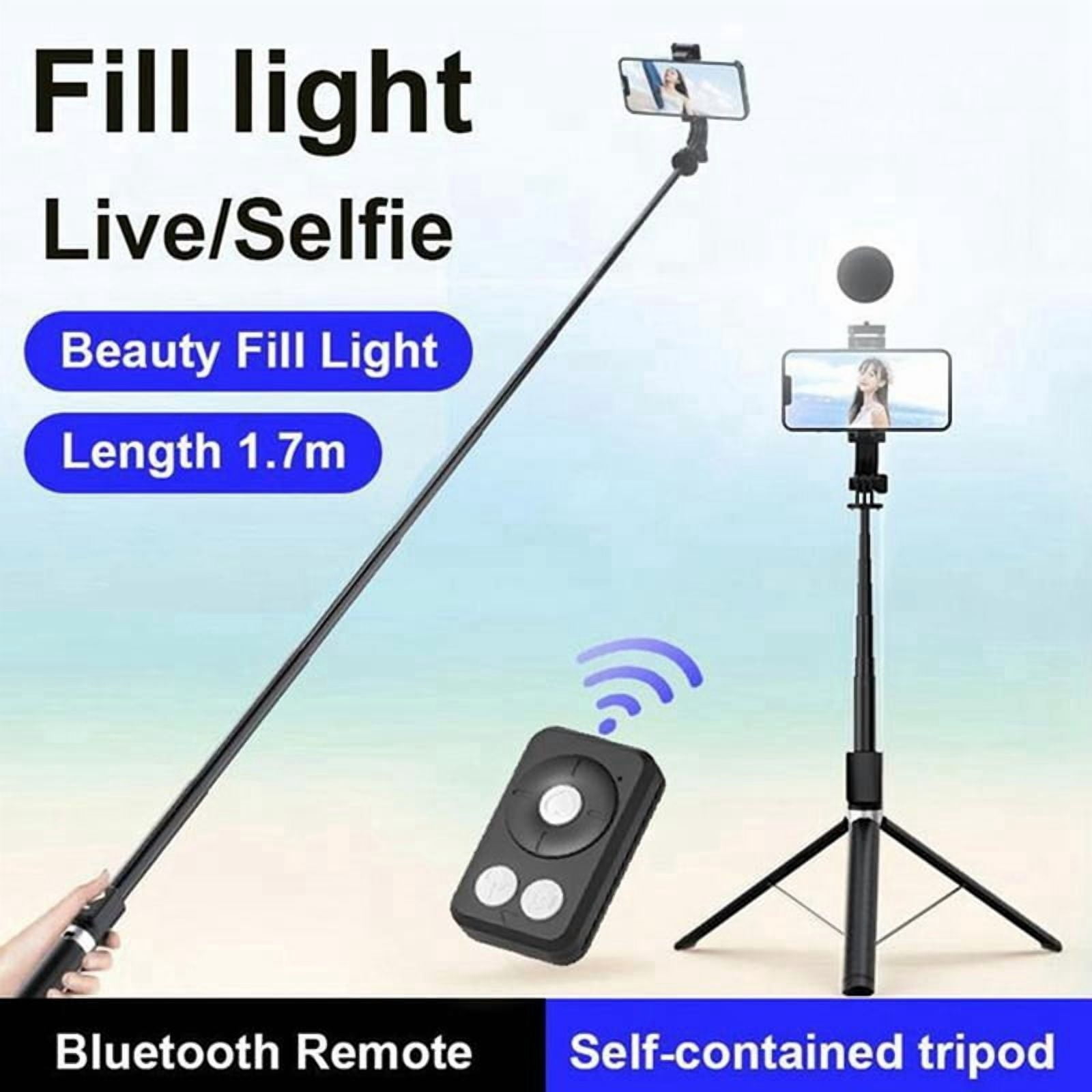 Selfie Stick Tripod with Light 67Inch Height Portable Wireless Remote Phone Tripod for Travel Cell Phone Holder Mount,B