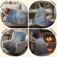 thumbnail image 6 of Grey Ombre Throw Blanket for Couch, Soft Lightweight Flannel Fleece Blanket, Navy Blue Gray Gradient Modern Abstract Art Microfiber Plush All Season Decorative Blankets Gifts for Sofa Bed 50"x60", 6 of 9