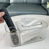 SEWCHICS Clear Tissue Box Cover Transparent Pet Steel Home Decor Modern Tissue Holder