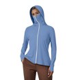 thumbnail image 3 of XINPING Women's UPF 50+ Sun Protective Hooded Jacket Ice Silk Jacket Breathable Long Sleeve Shirt for Summer Outdoor Activities, 3 of 9
