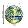 thumbnail image 2 of Stained Glass Window Hanging, Multicolor, 1 Piece 5.9 Inch Round Hanging Ornament, Sun Catcher Decor for Home Windows Wall Bedroom Living Room Porch Holiday Gift, 2 of 7
