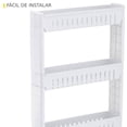 thumbnail image 2 of carrito organizador con ruedas de 4 niveles blanco, 2 of 6