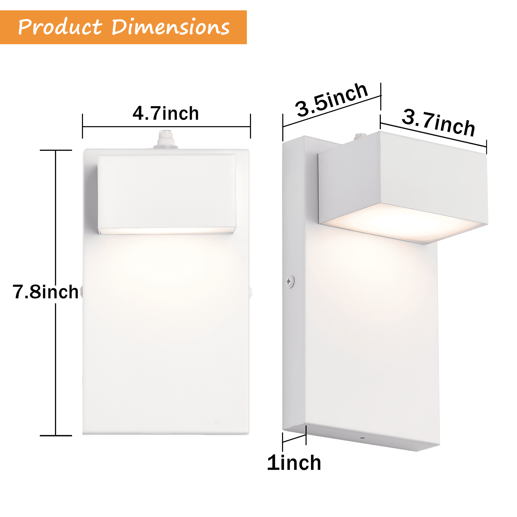 Outdoor Wall Sconce with Dusk to Dawn Sensor, Waterproof LED Porch Light 3000K Warm White for Front Door Garage