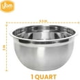 thumbnail image 2 of YBM HOME Deep Professional Stainless Steel Mixing Bowl for Cooking Baking, Mixing and Serving - 1 Quart, 1167, 2 of 7