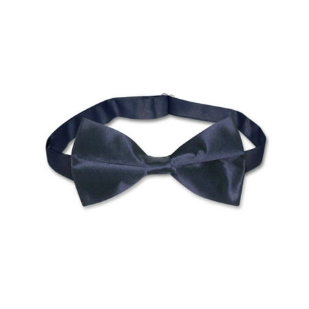 Biagio - BIAGIO 100% SILK BOWTIE Solid NAVY BLUE Color Men's Bow Tie ...