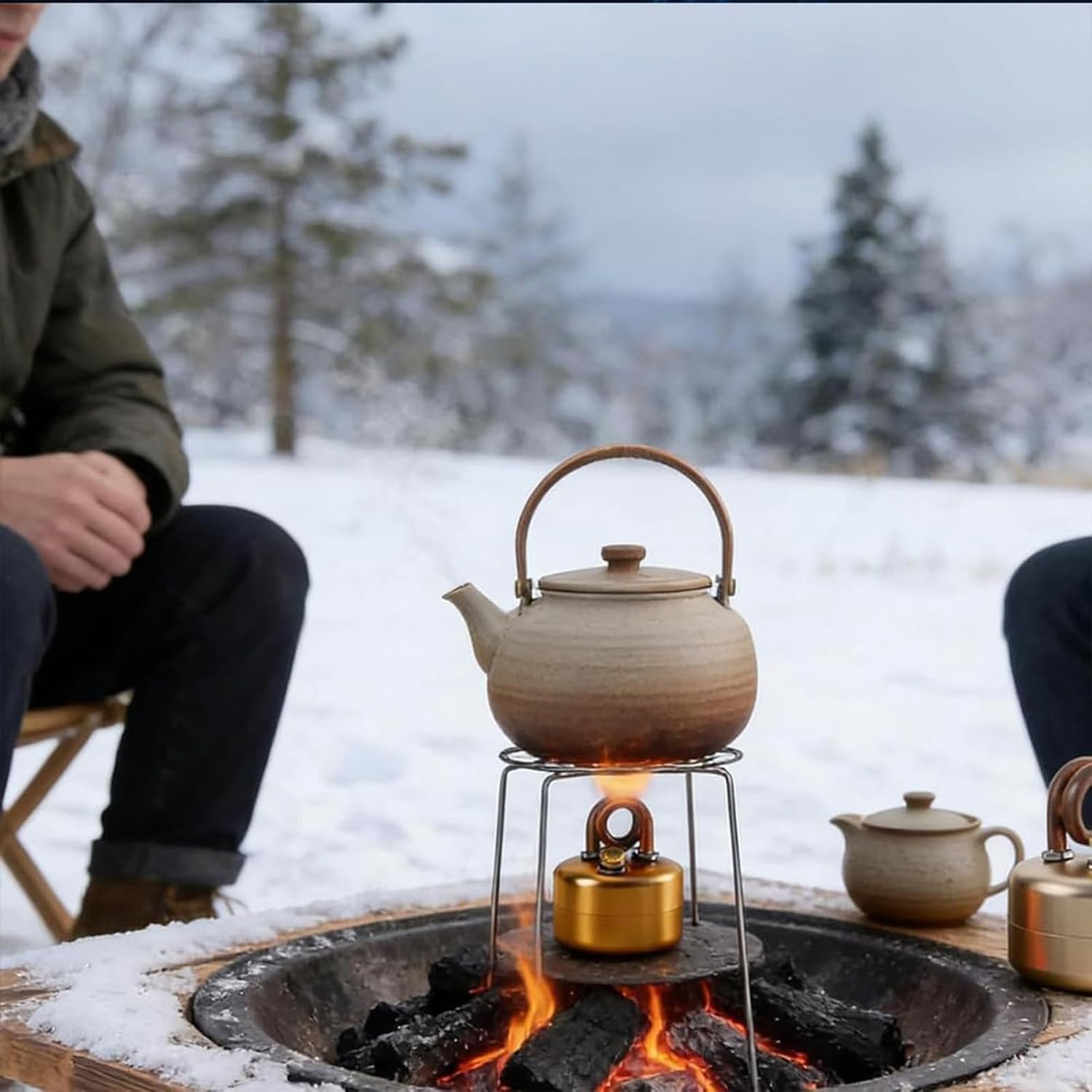 High-Power Portable Mini Outdoor Spirit Burner & Alcohol Stove，Windproof Lightweight Backpacking Stove for Camping, Hiking & Bushcraft, Rapid Heating Outdoor Cooking Gear for Picnic, Coffee, Tea