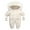 Beige, variant on GYRATEDREAM Baby Infant Baby Winter Snowsuit Coat Romper Hooded Double Zipper Fluffy Collar Warm Jumpsuit for Boys Girls 6-24 Months