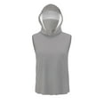 thumbnail image 5 of Fanxing Sun Protection Tank Tops for Men Big and Tall Sleeveless Cooling Sun Shirts with Mask UPF 50+ Fishing Blouses Lightweight Long Sleeve UV Rash Guard Cooling Hoodies Gray,XXXL, 5 of 9