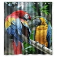 thumbnail image 1 of EREHome Lory Perroquet Oiseaux Rideau de Douche Tissu Polyester Salle de Bain Rideau Décoratif Taille 66x72 Pouces, 1 of 1