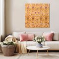 thumbnail image 5 of Orange Yellow Boho Wall Art Painting on Canvas, Vintage Shabby Abstract Geometric Art Canvas Art Home Prints Wall Art Framed Modern Artwork for Living Room Bedroom Wall Decor 12x12in, 5 of 9