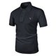 thumbnail image 4 of Camiseta informal de manga corta para hombre: camiseta de verano transpirable con diseño estampado, cuello clásico para ocasiones versátiles, 4 of 5