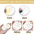 thumbnail image 3 of GFDYREE Round Happy Easter Cupcake Toppers, 20pcs Gold Cake Topper Easter Cake Topper with Ribbon Acrylic Cake Party Decorations for Easter Day, 3 of 4