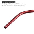 thumbnail image 3 of Reusable Metal Straws 4Pcs, Stainless Steel Bent Drinking Straw 10.5" Long Suitable for Milk Shake Beverage Juice Red, 3 of 5