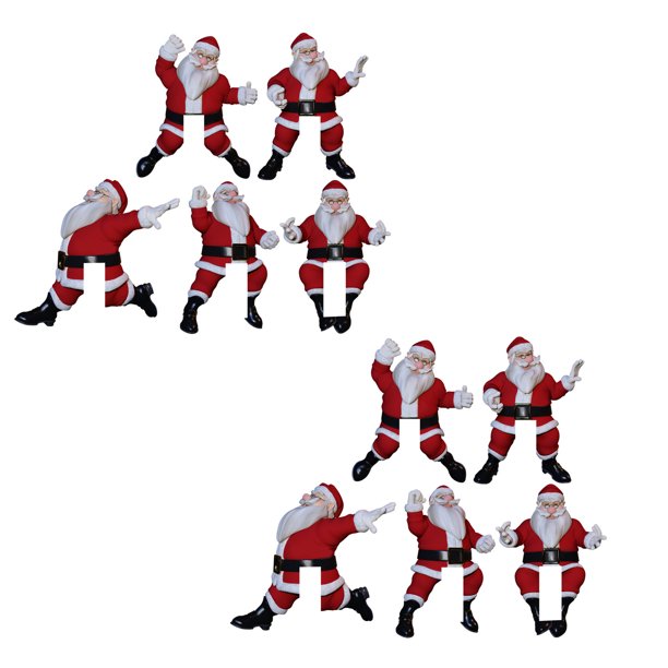 10 pegatinas de interruptor de luz de Papá Noel de diferentes modelos, pegatinas de papel divertidas, pegatinas de broma divertidas Wmkox8yii fhajkh4447