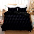 thumbnail image 3 of 3D Abstract Black Geometric Pattern Quilt Cover Set Bedding Set Duvet Cover, 3 of 3