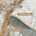 thumbnail image 6 of GlowSol Area Rug 5'x7' Modern Abstract Washable Rugs for Living Room Bedroom Indoor Soft Non Slip Low Pile Throw Rug, Brown, 6 of 8
