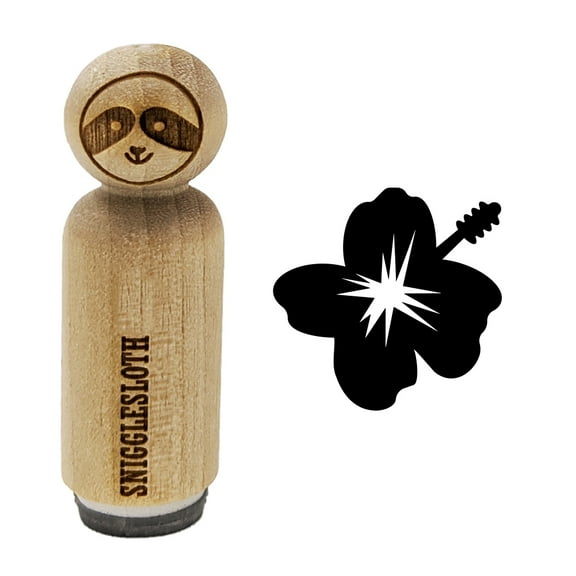 Hibiscus Hawaii Tropical Flower Rubber Stamp for Scrapbooking Crafting Stamping - Mini 1/2 Inch