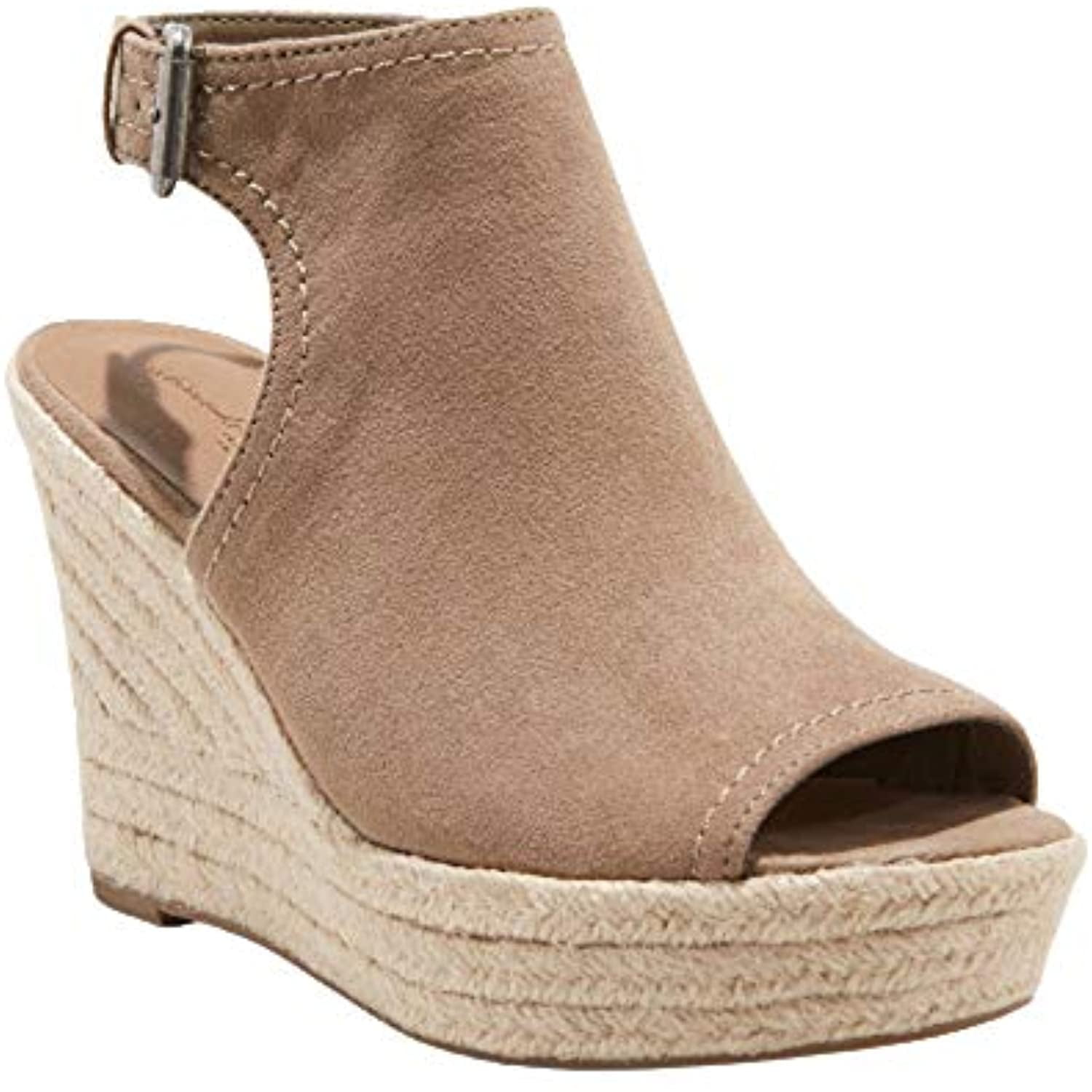 Women's Taupe Microsuede Shield 