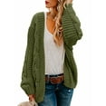 thumbnail image 4 of Womens Oversized Chunky Open Front Cardigan Sweaters Cable Knit Long Sleeve Cardigans Outwear Coats, 4 of 6