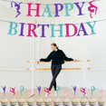 thumbnail image 5 of Gymnastics Themed Birthday Decorations for Girl Gymnastics Happy Birthday Glitter Banner Cupcake Topper Kit for Gymnastics Birthday Party Supplies, 5 of 5