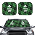thumbnail image 2 of Fotbe St Patrick's day Juego de 2 Piezas de Parasoles para Parabrisas | Bloqueador Solar para Auto | Accesorios Plegables para Protección Solar Interior-Small, 2 of 6