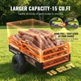 thumbnail image 3 of 1500 Lbs 15 Cu Ft Heavy Duty Steel ATV Dump Trailer, Tow Behind Garden Cart with Removable Sides for Tractors & UTVs, 3 of 5