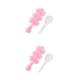 thumbnail image 4 of Cateissary Molde para hacer bolas de arroz, cocina artesanal, fabricante de rollos hecho a mano, restaurante casero, comedor, cafetería, molde con cuchara Rosado 2piezas Cateissary CBP443125, 4 of 5