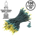 thumbnail image 2 of Novelty Lights Yellow 100 Light Incandescent Mini Christmas String Lights 50 Feet, 2 of 7